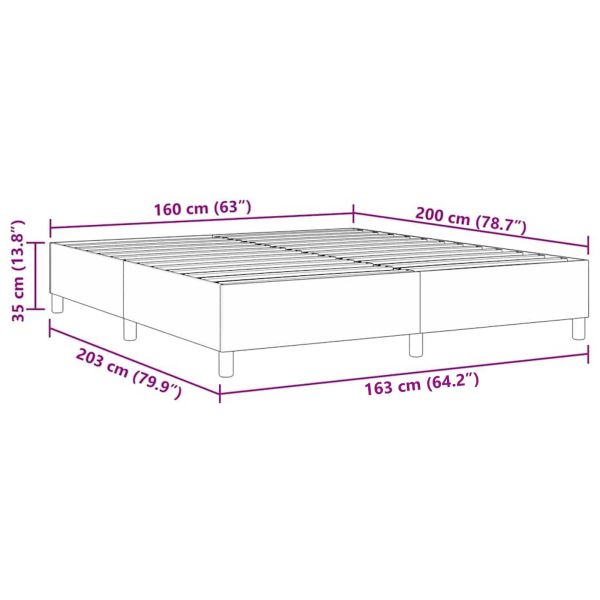 Платформено легло Тъмен сив 160 x 200 cm Кордюрова тъкан