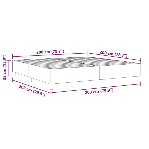 Платформено легло Синьо 200 x 200 cm Кордюрова тъкан