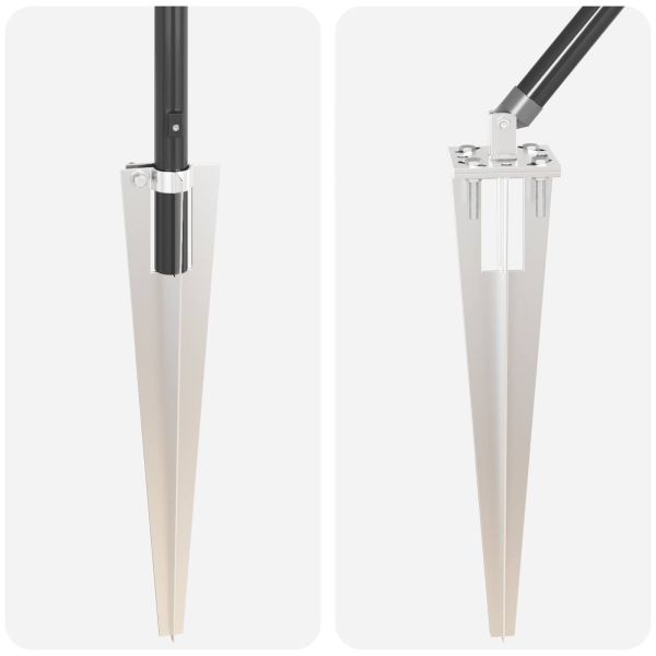 Стълб за ограда. 52 pcs Сив 3,2 x 3,2 x 185 см