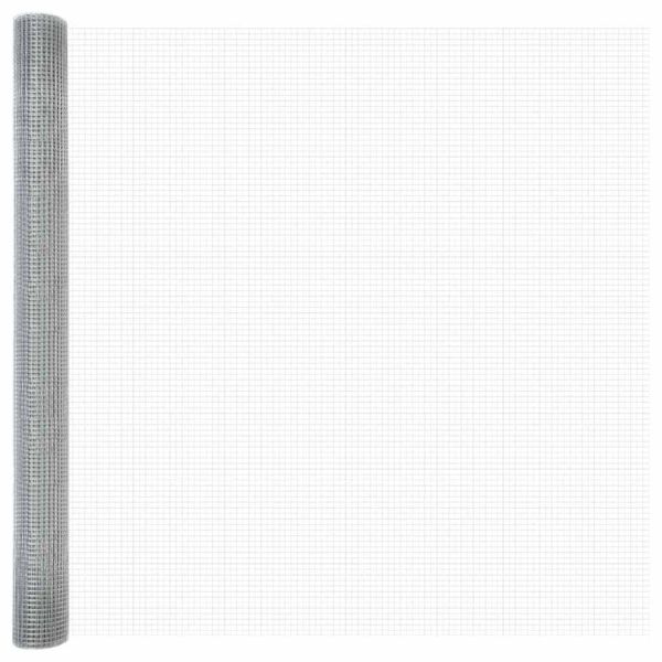 Стълб за ограда. Сребрист 25 x 1,5 м (19 x 19 мм мрежа) Стомана