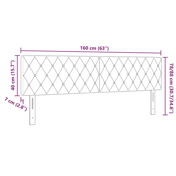 Облегалка за глава Тъмен син 160 cm Кадифе