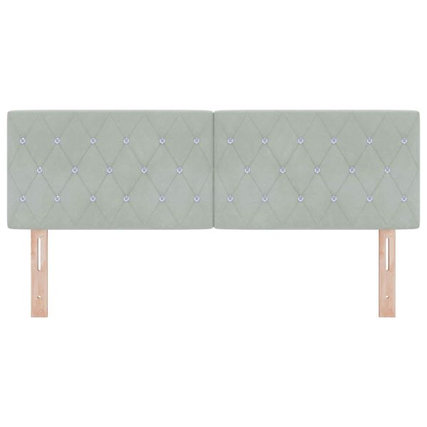 Облегалка за глава Светлосиво 160 cm Кадифе