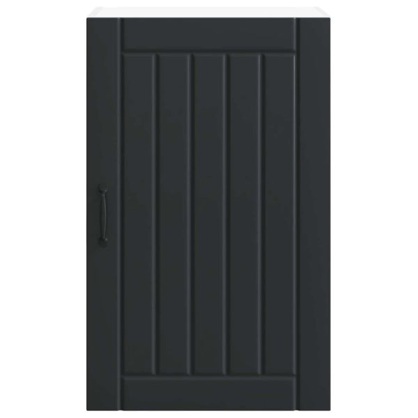 Стенен шкаф LUCCA Черно 50 x 31 x 80 см Инженерна дървесина