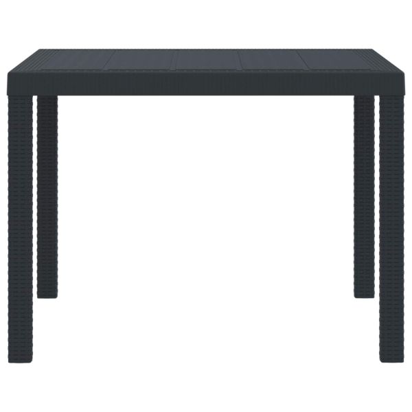 Градинска маса Антрацит 100 x 100 x 73 см полиратан