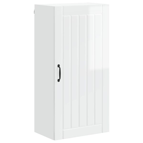 Кухненски шкаф Лъскаво бяло 50 x 31 x 100 см Инженерно дърво