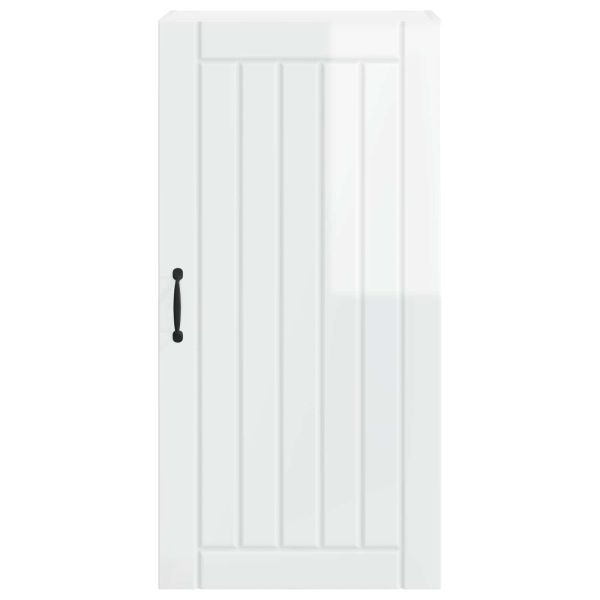 Кухненски шкаф Лъскаво бяло 50 x 31 x 100 см Инженерно дърво