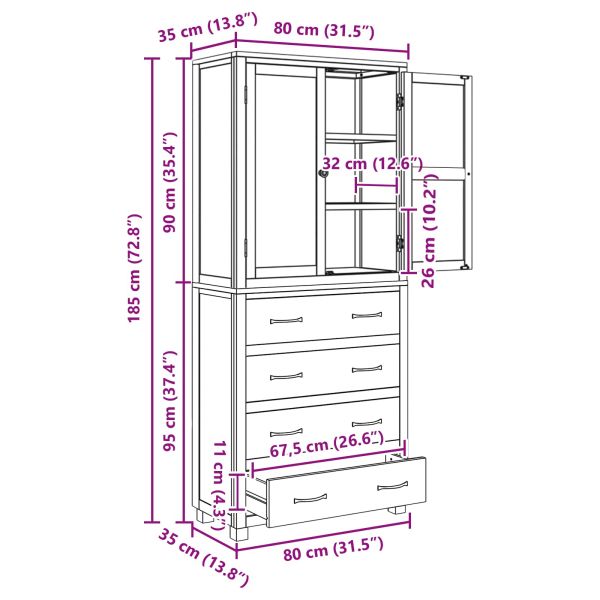 Комплект за съхранение на мебели с врата Кафяво Инженерно дърво