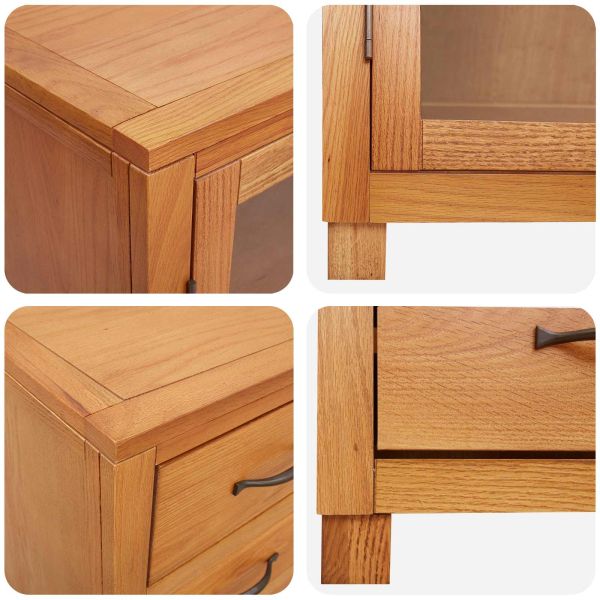 Комплект за съхранение на мебели с врата Кафяво Инженерно дърво