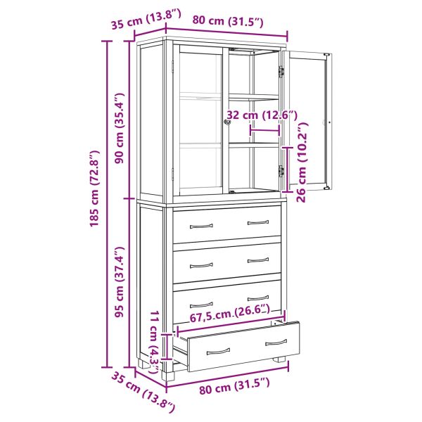 Комплект за съхранение на мебели с врата Кафяво Инженерно дърво