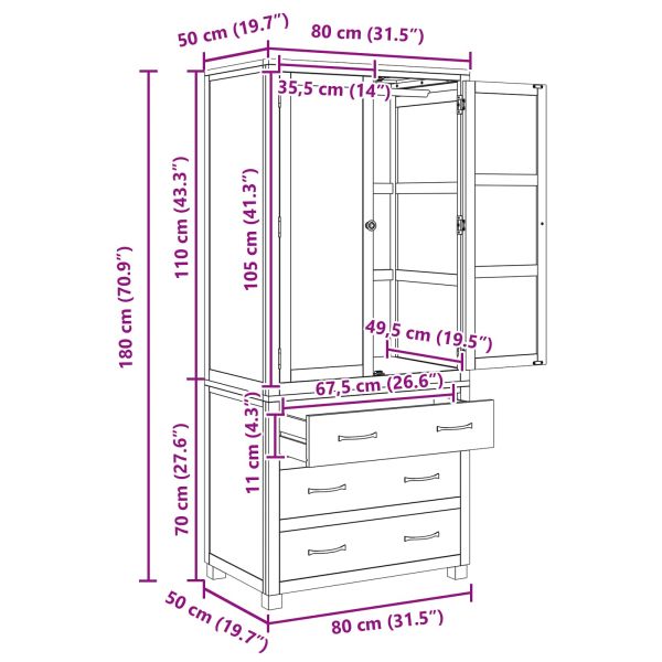 Комплект за съхранение на мебели с врата Кафяво Инженерно дърво