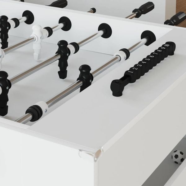 Маса за фуутбол Бял 146,5 x 74 x 85 см Инженерно дърво