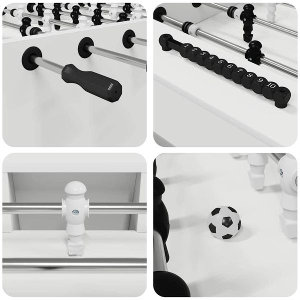 Маса за фуутбол Бял 146,5 x 74 x 85 см Инженерно дърво