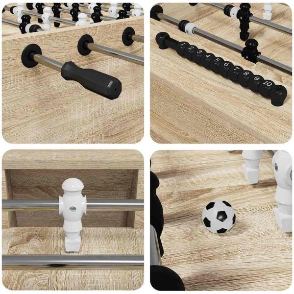 Маса за фуутбол Сонома дъб 146,5 x 74 x 85 см Инженерно дърво