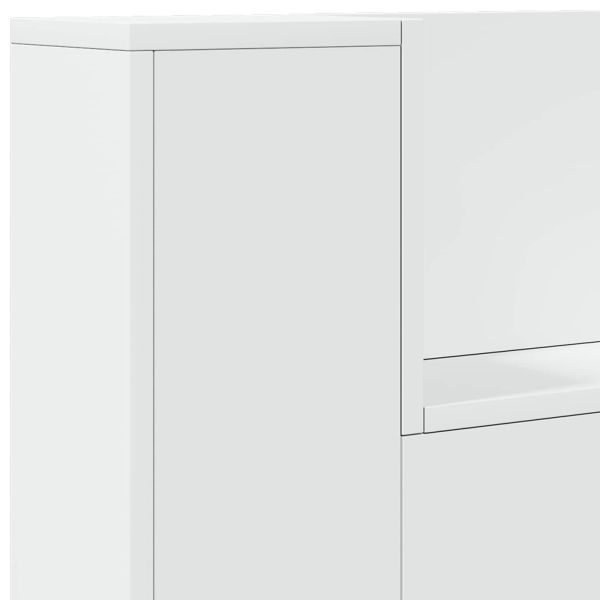 Облегалка за глава Бяло 120 x 16,5 x 103,5 cm Инженерно дърво