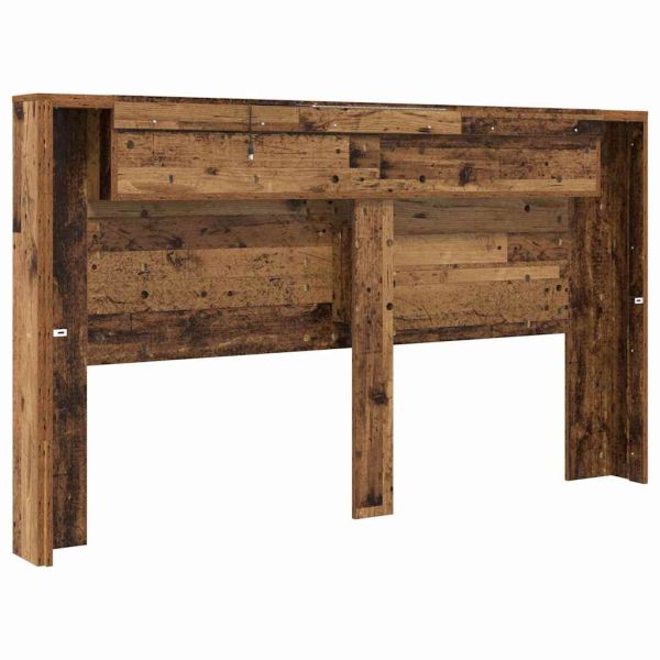 Облегалка за глава с рафт Старо дърво 180 x 17 x 104,5 см