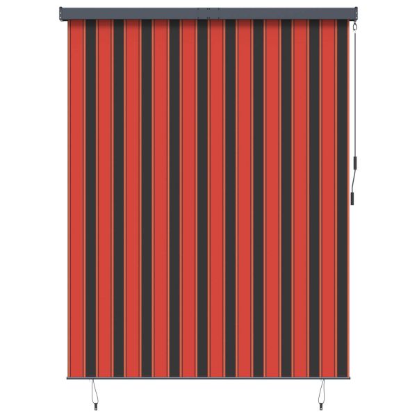 Ролетна щора Оранжево и кафяво 200 x 250 см Текстил и Алуминий