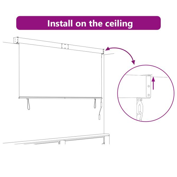 Ролетна щора Оранжево и кафяво 200 x 250 см Текстил и Алуминий