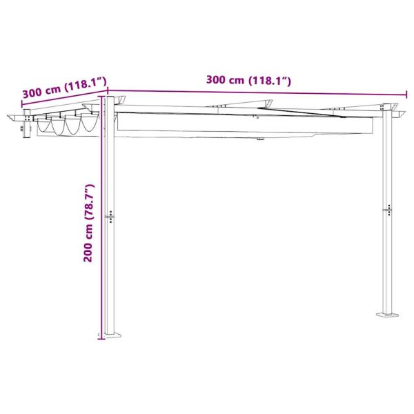 Шатра Таупе 300 x 300 x 200 cm Полиестер