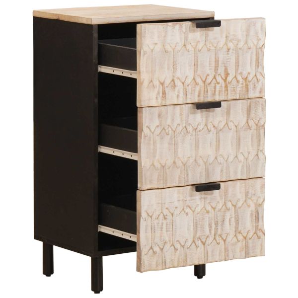 Служебен шкаф с чекмедже Финал на бяло измиване 40 x 33 x 75 см