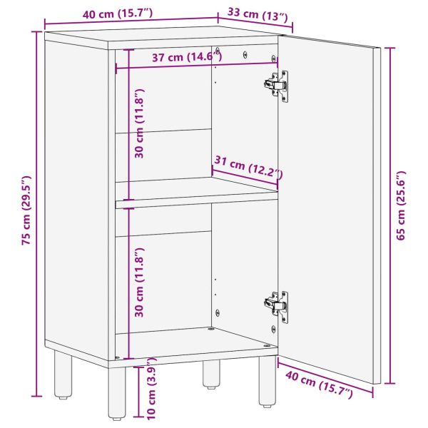 Служебен шкаф с врата Финал на бяло измиване 40 x 33 x 75 см