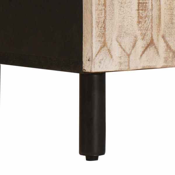 Служебен шкаф с врата Финал на бяло измиване 60 x 33 x 75 cm