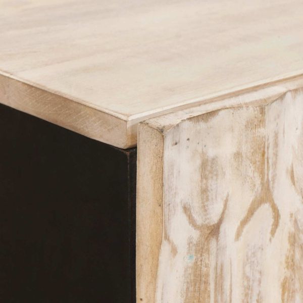 Висок шкаф с чекмедже Финал на бяло измиване 60 x 33 x 100 см