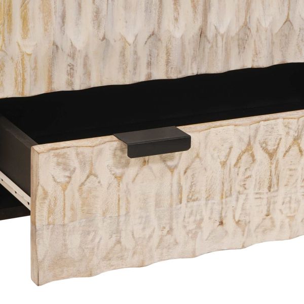 Висок шкаф с чекмедже Финал на бяло измиване 60 x 33 x 100 см