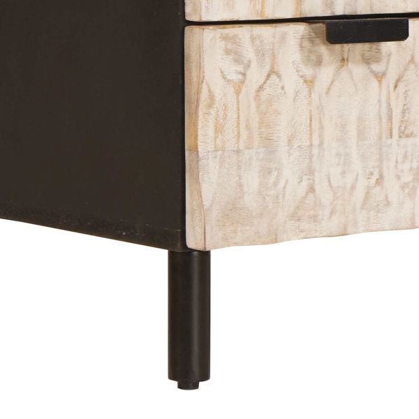 Висок шкаф с чекмедже Финал на бяло измиване 60 x 33 x 100 см