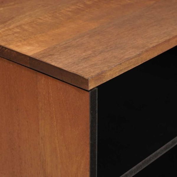 ТВ шкаф със съхранение Финал на кафяво акацие 80 x 33 x 46 см