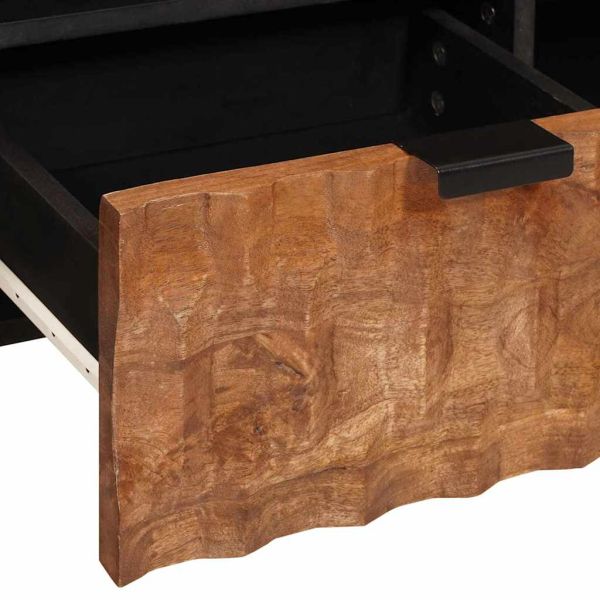 ТВ шкаф с чекмедже Финал на кафяво акацие 100 x 33 x 46 см