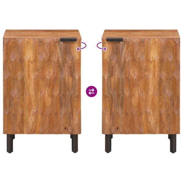 Шкаф за баня Кафяво 38 x 33 x 58 см Солидно мангово дърво