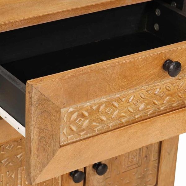 Нощен шкаф с чекмедже с врата Светло кафяво 50 x 33 x 60 см