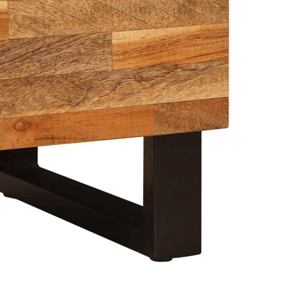 ТВ шкаф с рафт Кафяво 80 x 33 x 46 см Солидно мангово дърво