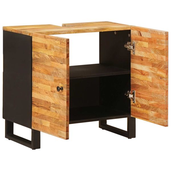 Шкаф за мивка в баня със съхранение Естествен 62 x 33 x 58 см