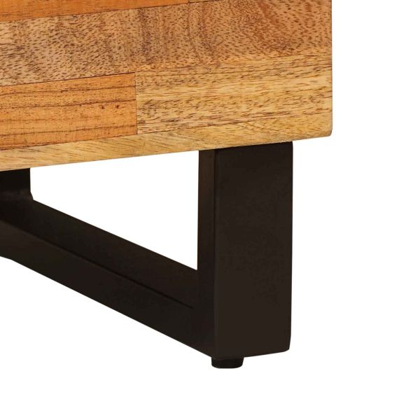 Шкаф за баня с рафт Дъб 38 x 33 x 160 см Солидно мангово дърво