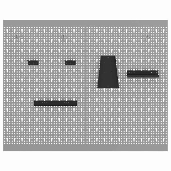 Панел за инструменти 2 pcs Сив 100 x 1 x 80 см