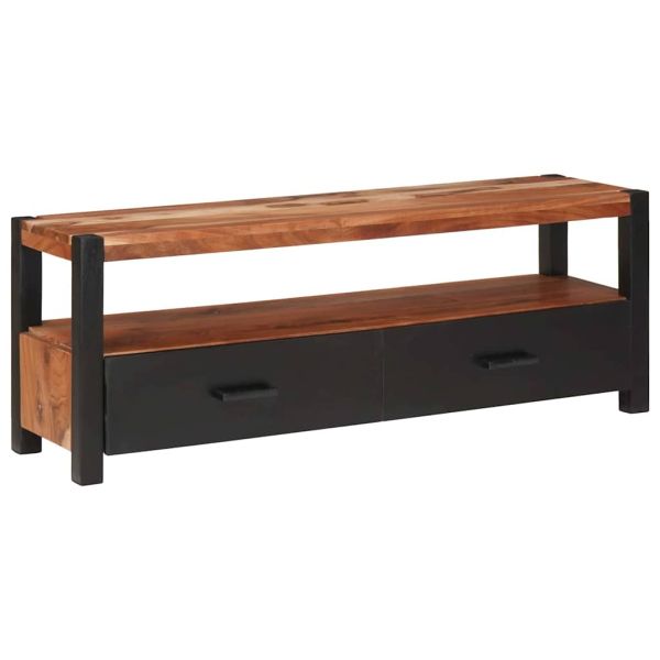 Медийно шкафче Кафяво 110 x 30 x 40 cm Солидно акациево дърво