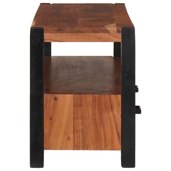 Медийно шкафче Кафяво 110 x 30 x 40 cm Солидно акациево дърво