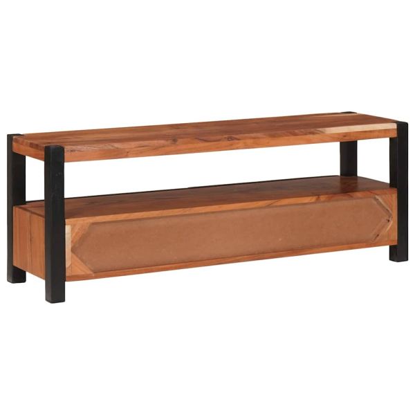 Медийно шкафче Кафяво 110 x 30 x 40 cm Солидно акациево дърво