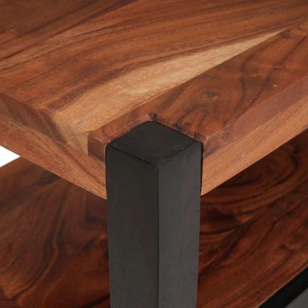 Медийно шкафче Кафяво 110 x 30 x 40 cm Солидно акациево дърво