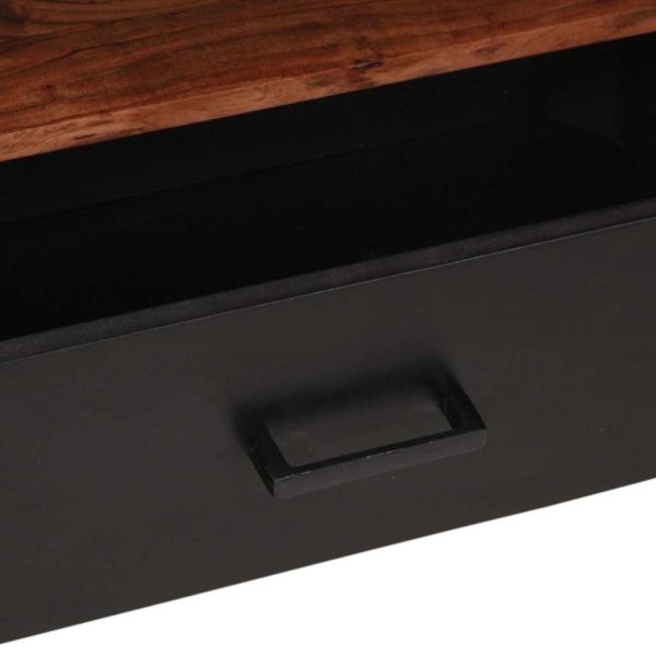 Медийно шкафче Кафяво 110 x 30 x 40 cm Солидно акациево дърво