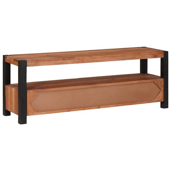 ТВ шкаф с чекмедже Кафяво 110 x 30 x 40 cm Акациево дърво масив