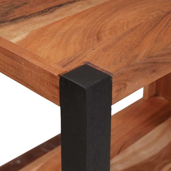 Рафт за книги Кафяво 70 x 30 x 110 см Солидно акациево дърво