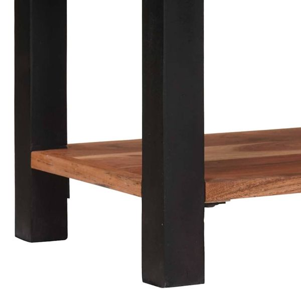 Рафт за книги Кафяво 70 x 30 x 110 см Солидно акациево дърво