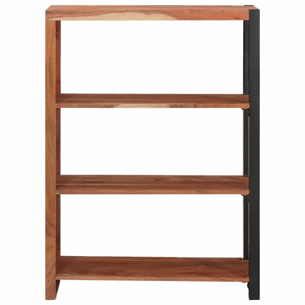 Рафт за книги Кафяво 80 x 30 x 110 см Солидно акациево дърво