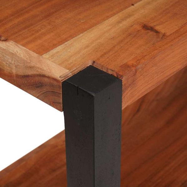 Рафт за книги Кафяво 80 x 30 x 75 см Солидно акациево дърво