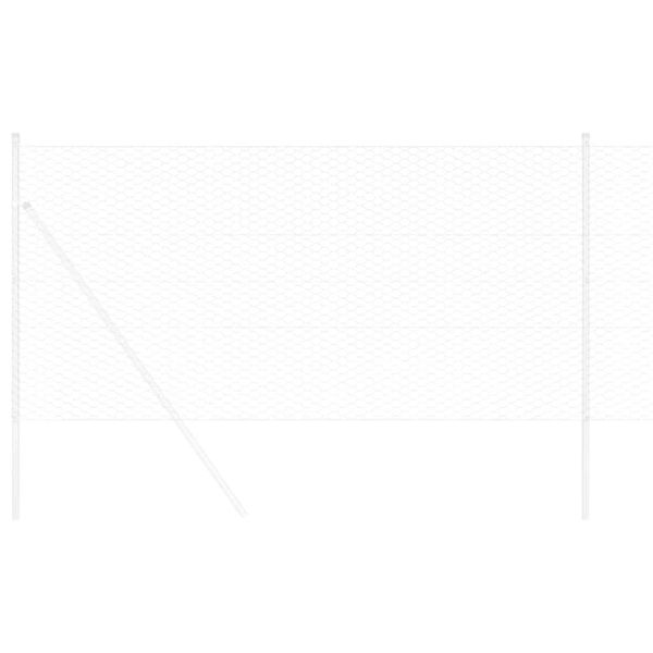 Шестоъгълна ограда Сребрист 0,8 x 50 м Поцинкована стомана