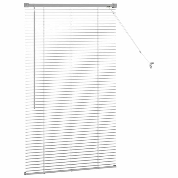 Вертикални щори Сребрист 130 x 80 см Алуминий