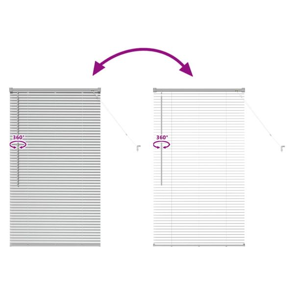 Вертикални щори Сребрист 130 x 80 см Алуминий