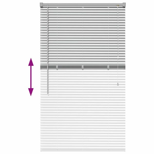 Вертикални щори Сребрист 130 x 80 см Алуминий